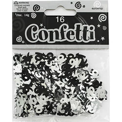 Eurowrap Sort-sølv konfetti
