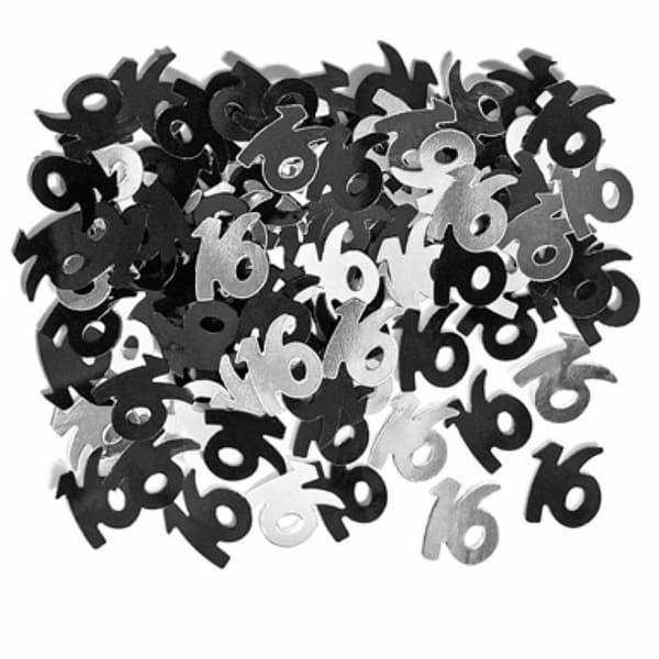 Eurowrap Sort-sølv konfetti Black/Silver 16