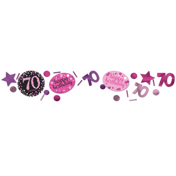 Amscan 1.2oz Pink 70th Birthday Mousserende konfetti Pink 1.2oz