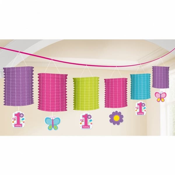 Amscan Sweet 1st Birthday Girl Lantern Garland