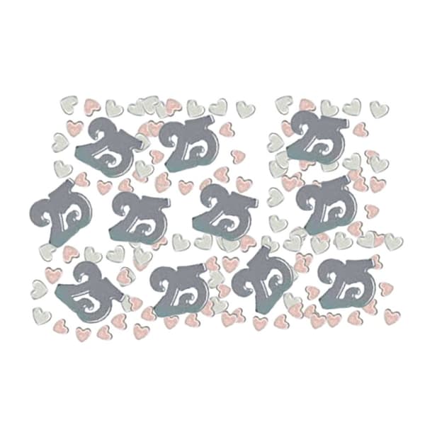 Amscan Jubilæumskonfetti - 25. Silver One Size