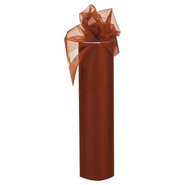 Club Green Organza 25 Metre Snow Sheer Roll Chocolate Brown 25 Metres