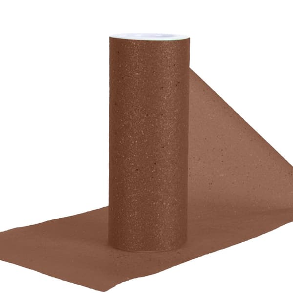 Club Green Organza 10 Metre Snow Sheer Roll Chocolate Brown 10 Metres