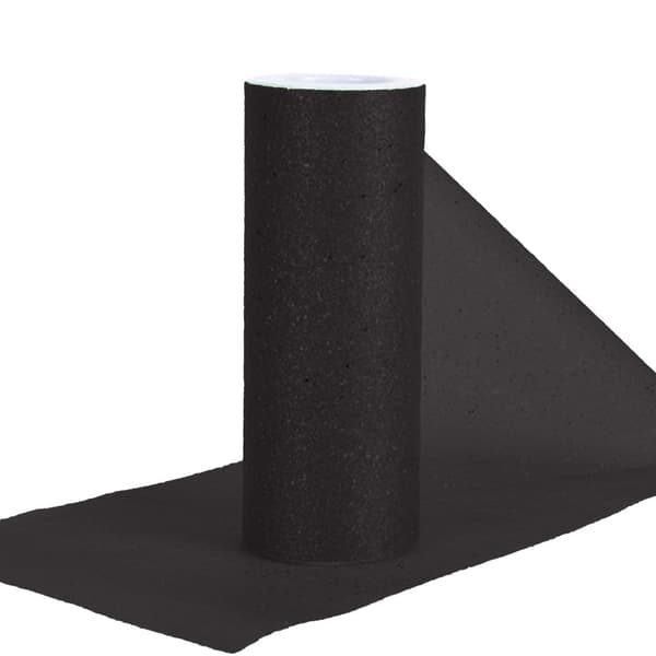 Club Green Organza 10 Metre Snow Sheer Roll Black 10 Metres