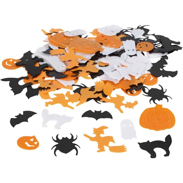 Halloween paljettmix - stl. 10-20 mm - 250 g
