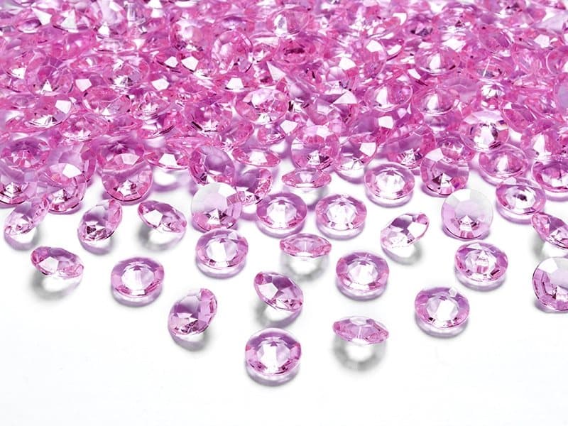 Diamantkonfetti rosa