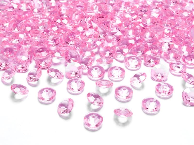 Diamantkonfetti ljus rosa