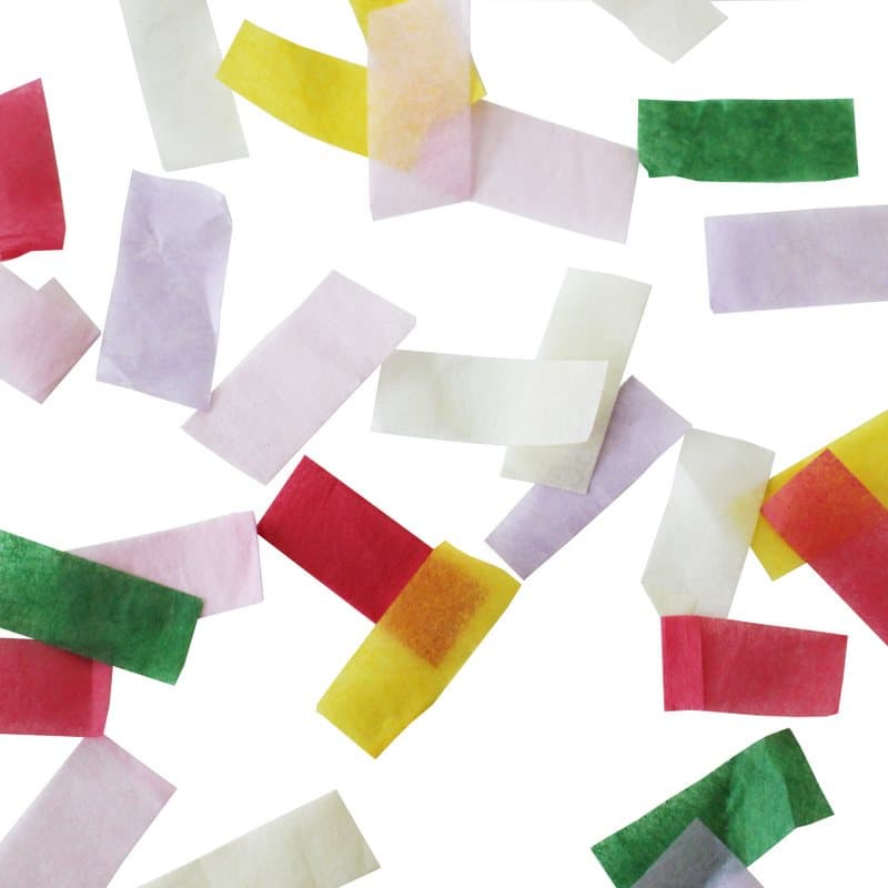 Konfetti blandade färger