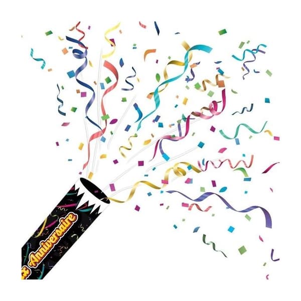 Grattis på födelsedagen konfetti och band launcher