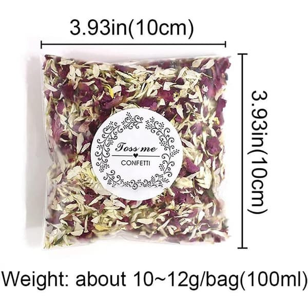 30 påsar X 10g torkade 100% naturliga rosenblad för bröllop, biologiskt nedbrytbara, bred applikation