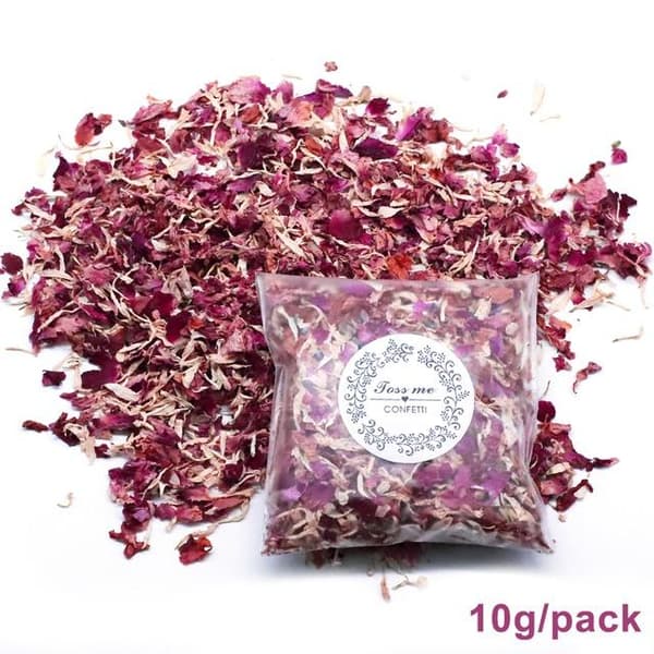 40 påsar X 10g torkade 100% naturliga rosenblad för bröllop, biologiskt nedbrytbara, bred applikation