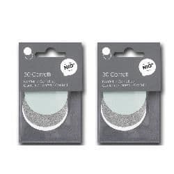 60 silver och mintblå konfetti