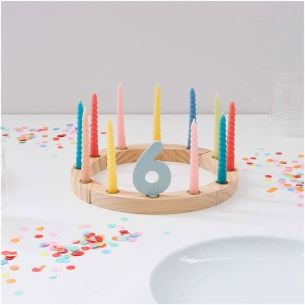Rektangulär flerfärgad konfetti 6 x 1,5 cm
