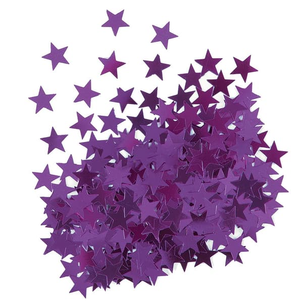Unique Party Paper Stars Confetti Purple One Size