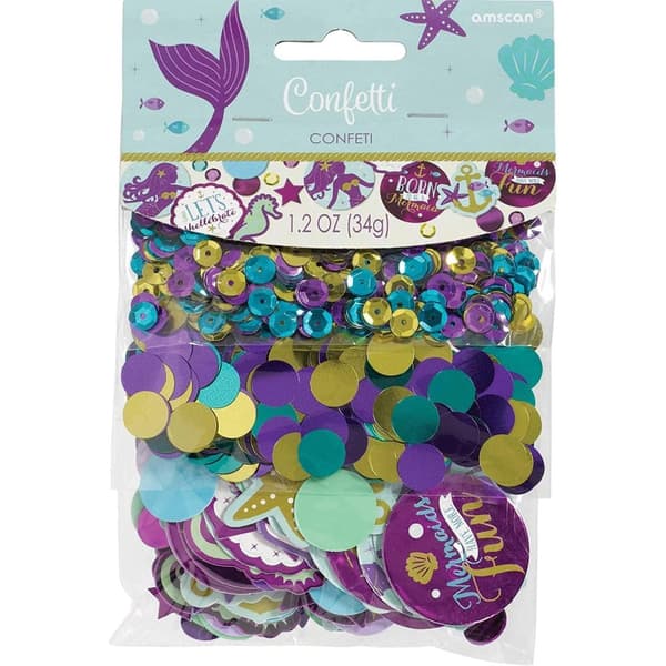 Amscan Mermaid Wishes Scatter Confetti Multicoloured One Size