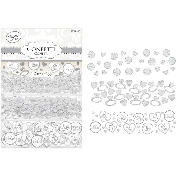 Amscan I Do Wedding Confetti White One Size