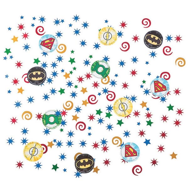 Justice League Triple Birthday Confetti Multicoloured One Size