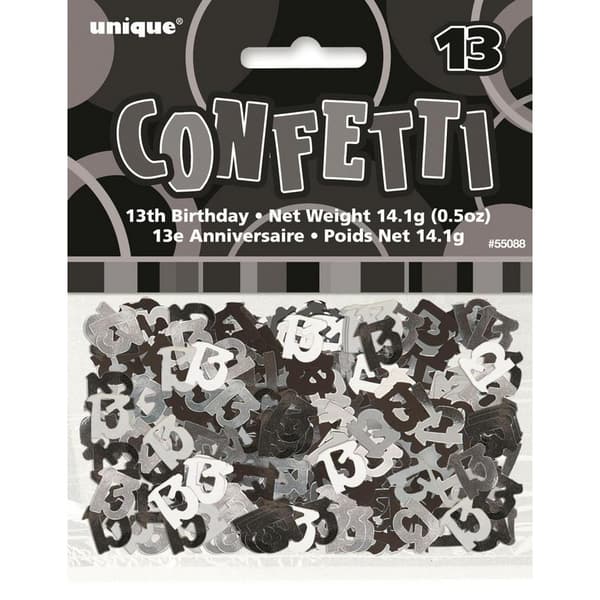 Unique Party Foil Glitz 13th Birthday Confetti