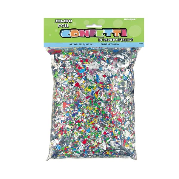Unique Party Jumbo Foil Metallic Confetti Multicoloured One Size