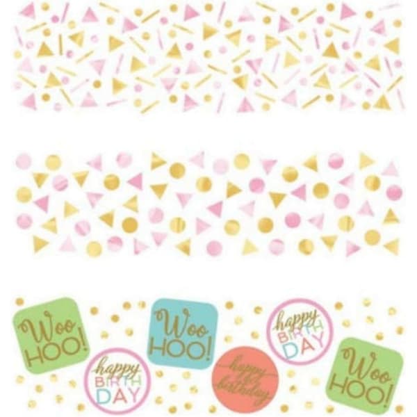 Amscan Happy Birthday Confetti (Pack of 3) Multicoloured One Size