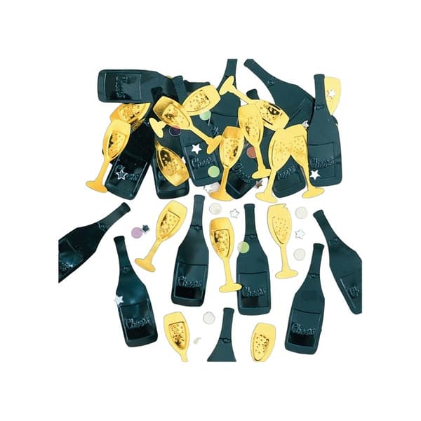 Amscan Cheers Champagne Bottle Confetti Multicoloured One Size