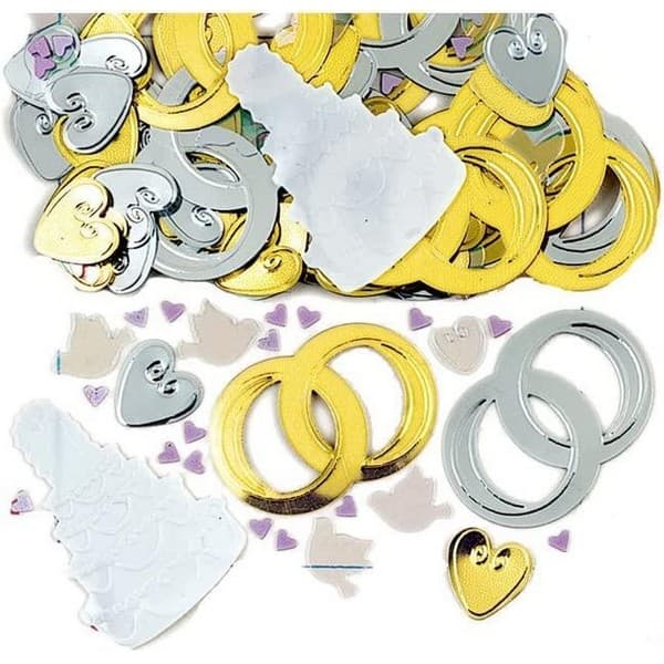 Amscan Bridal Bells Confetti Gold/Silver One Size