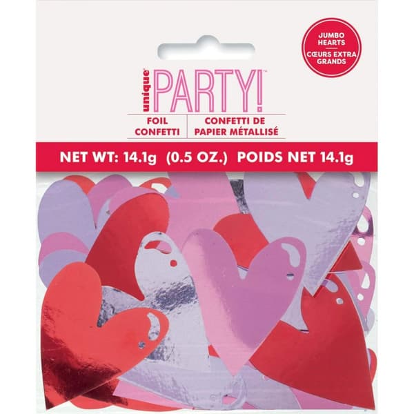Unique Party Hearts Confetti Red/Pink/Silver One Size