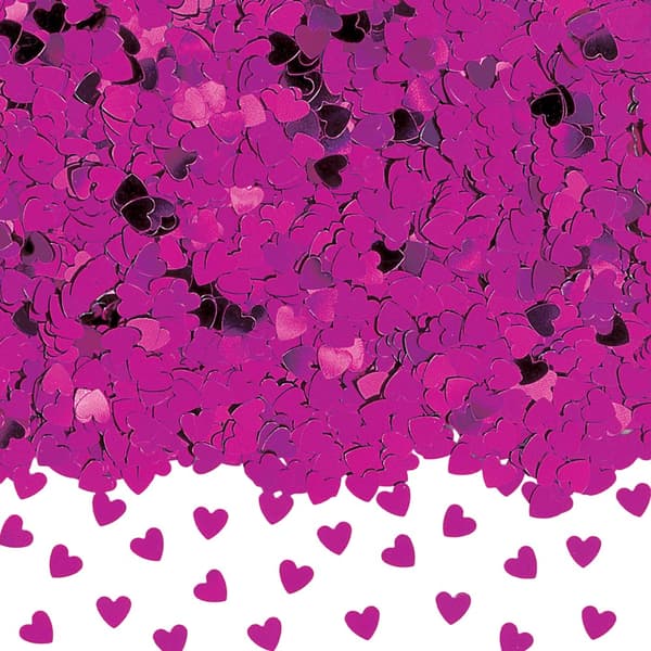 Amscan Sparkling Hearts Confetti Pink One Size