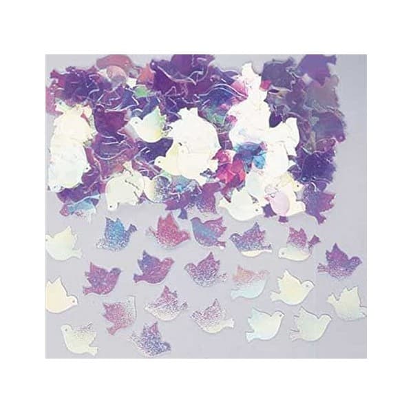 Amscan Doves Confetti Iridescent One Size