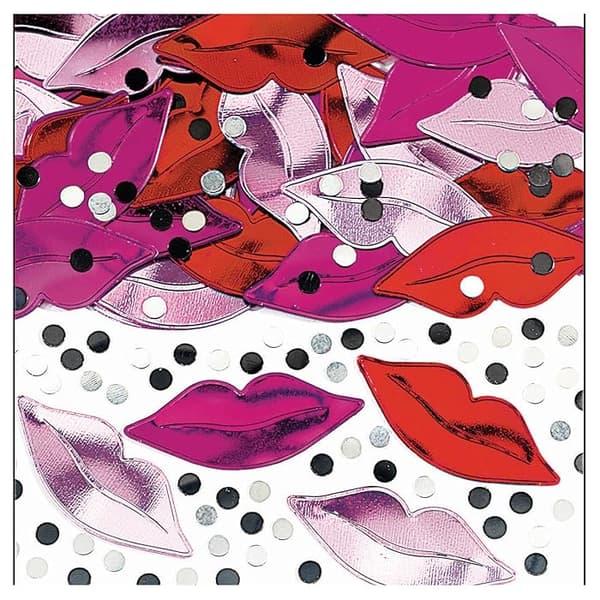 Amscan Girls Night Out Lips Confetti Pink/Red/Black One Size