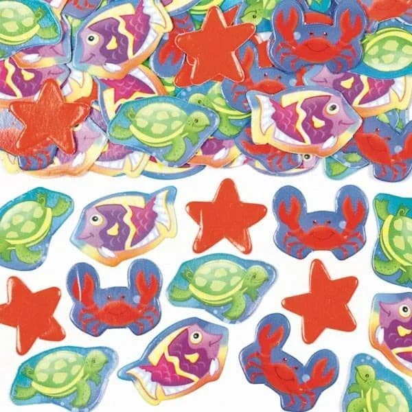 Amscan Deep Sea Fun Confetti Purple/Green/Red One Size