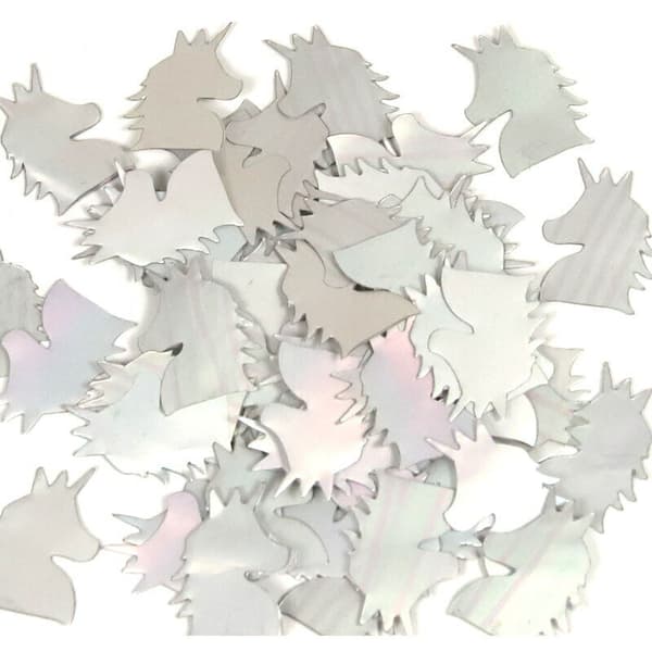 Oaktree Foil Unicorn Confetti Silver One Size