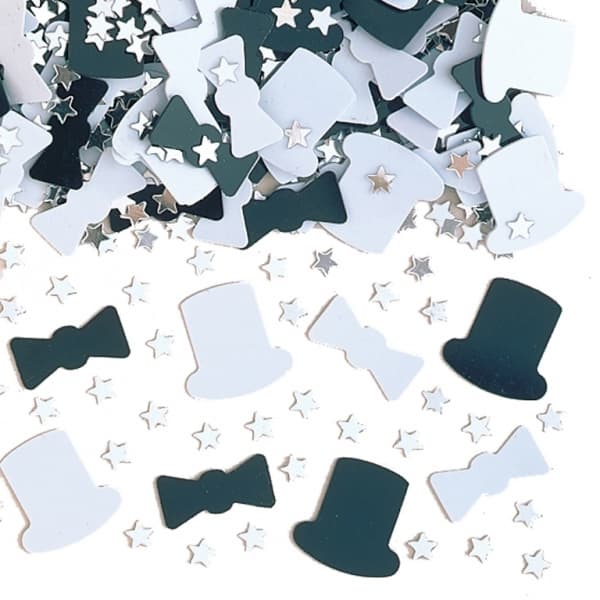 Amscan Top Hat Confetti White/Green One Size