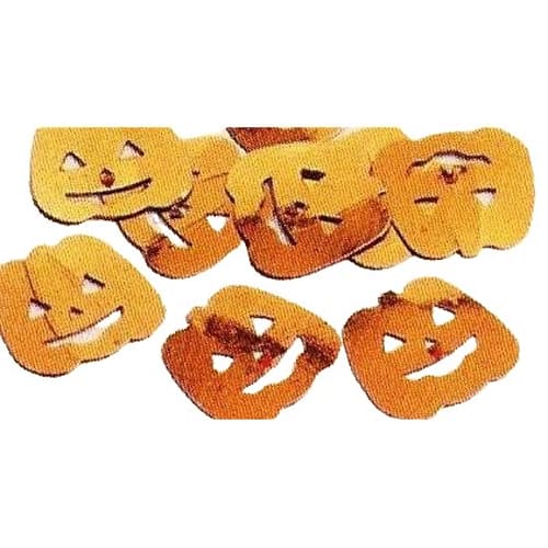 Metallic Pumpkin Halloween Confetti Orange One Size