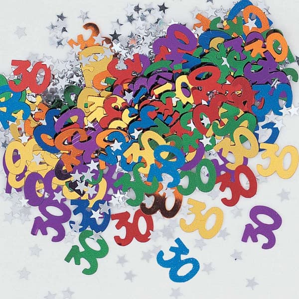 Unique Party Foil 30th Birthday Confetti Multicoloured One Size