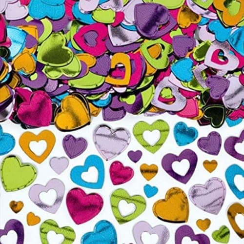 Amscan Hearts Confetti Multicoloured One Size