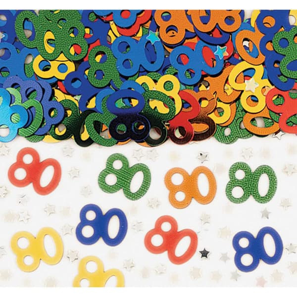 Amscan Confetti 80th Table Decoration Multicoloured One Size