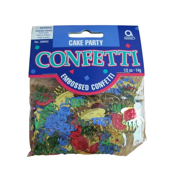 Amscan Foil Cake Confetti Multicoloured One Size