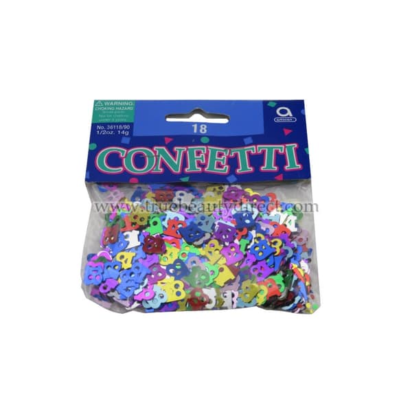 Amscan Metallic 18th Confetti Multicoloured One Size