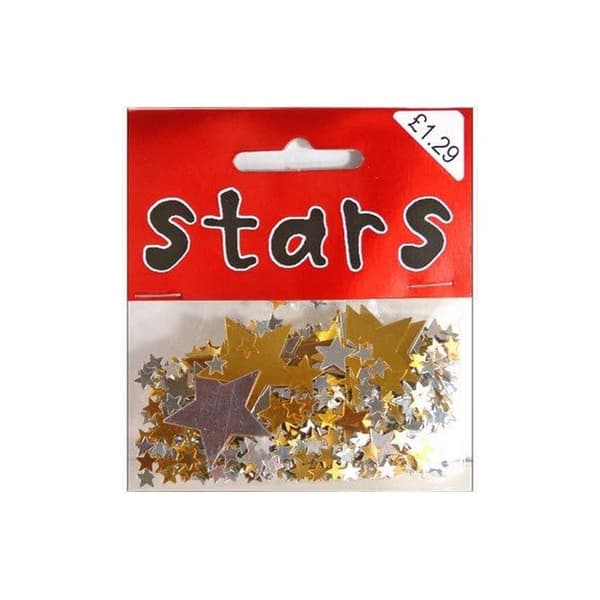 Xpressions4U Metallic Stars Party Confetti Gold/Silver One Size