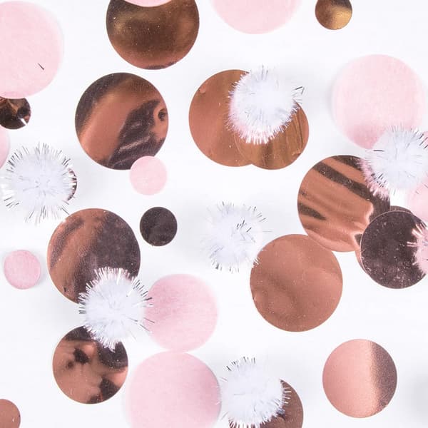Amscan Paper Puff Ball Hanging Decoration Rose Gold/Pink/White One Size