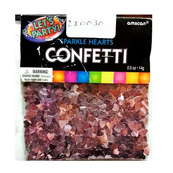 Amscan Sparkling Hearts Confetti Multicoloured One Size