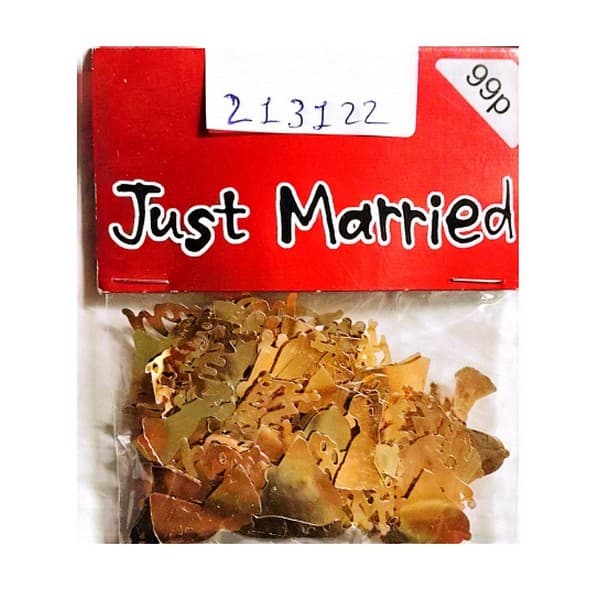 Just Married Confetti Gold One Size