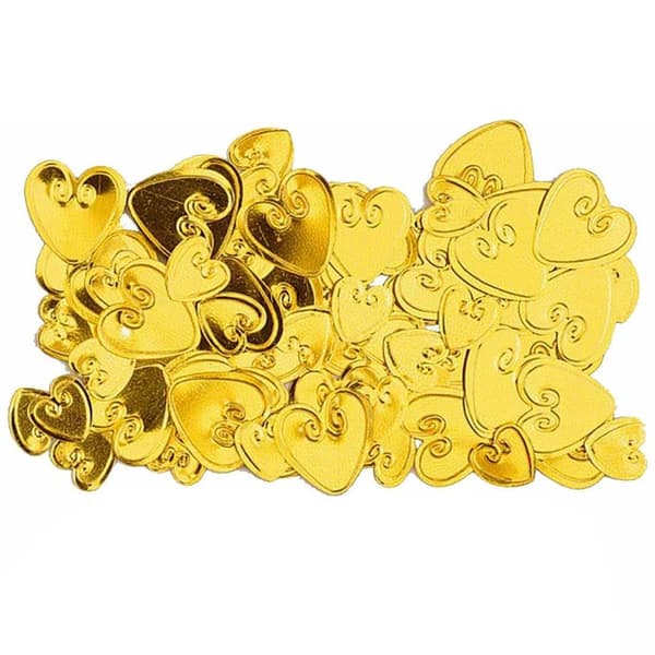 Amscan Embossed Metallic Hearts Confetti