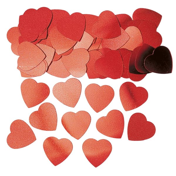 Amscan Metallic Heart Confetti Red One Size