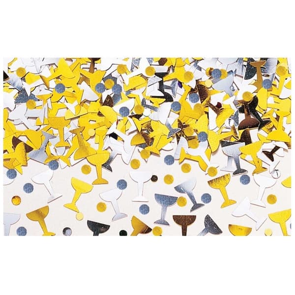 Amscan Metallic Glasses Confetti Gold/Silver One Size