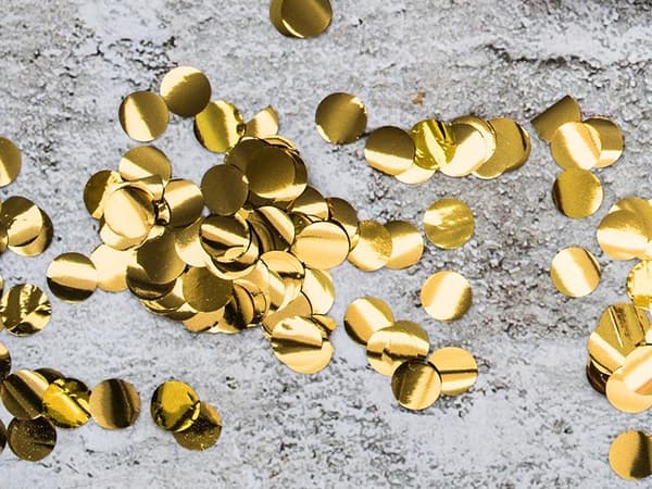 Konfetti Cirklar - Guld