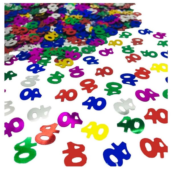 Spot on Gifts 40th Birthday Confetti Multicoloured One Size