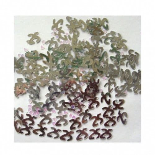 Amscan 25th Anniversary Confetti Silver One Size