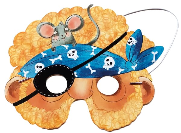 Ansiktsmasker og skattejakt Pirater 5-pakning Fridolin